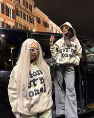 BROKEN PLANET ALONE BUT NOT LONELY HOODIE CREAM
