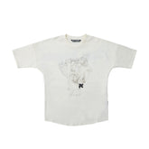 PALM ANGELS DOVE GRAPHIC OVERSIZED OFF‑WHITE T‑SHIRT