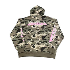 BROKEN PLANET ALLSTARS PINK FLAME CAMO PULLOVER HOODIE