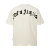 PALM ANGELS DISTORTED BEAR PRINT OFF‑WHITE OVERSIZED T‑SHIRT
