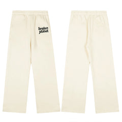 Broken Planet Foam Print Loose Fit Sweatpants - Cream White