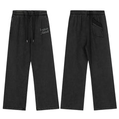 Broken Planet Foam Print Loose Fit Sweatpants - Washed Charcoal