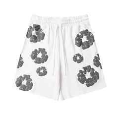 Denim Tears Cotton Wreath White Grey Unisex Sweat Shorts