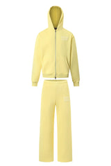 BROKEN PLANET FULL ZIP HOODIE SWEATSET YELLOW