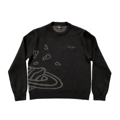 BROKEN PLANET CRACKED PLANET CREWNECK KNIT SWEATER