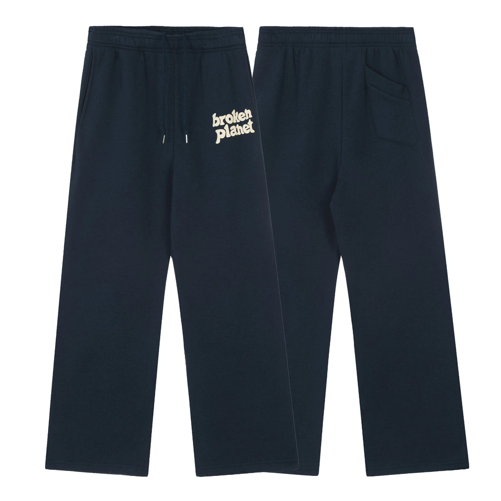 Broken Planet Foam Print Loose Fit Sweatpants - Navy Blue