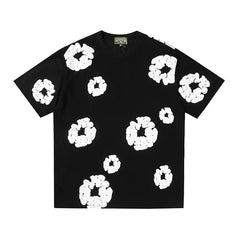 Denim Tears Cotton Wreath Black White Unisex Short Sleeve T Shirt
