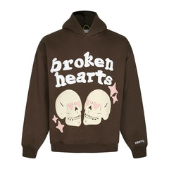 BROKEN PLANET BROKEN HEARTS HOODIE BROWN