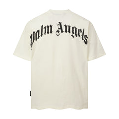 PALM ANGELS DISTORTED BEAR PRINT OFF‑WHITE OVERSIZED T‑SHIRT