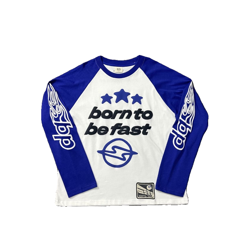 Broken Planet "Born To Be Fast" Moto Raglan Long Sleev