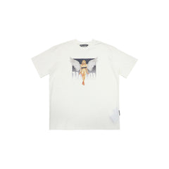 PALM ANGELS ANGEL WOMAN GRAPHIC OFF‑WHITE OVERSIZED T‑SHIRT