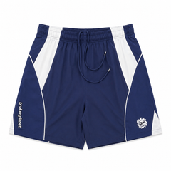 BROKEN PLANET COLOR BLOCK NYLON WIND SHORTS NAVY WHITE