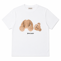 PALM ANGELS BROKEN BEAR GRAPHIC T‑SHIRT WHITE