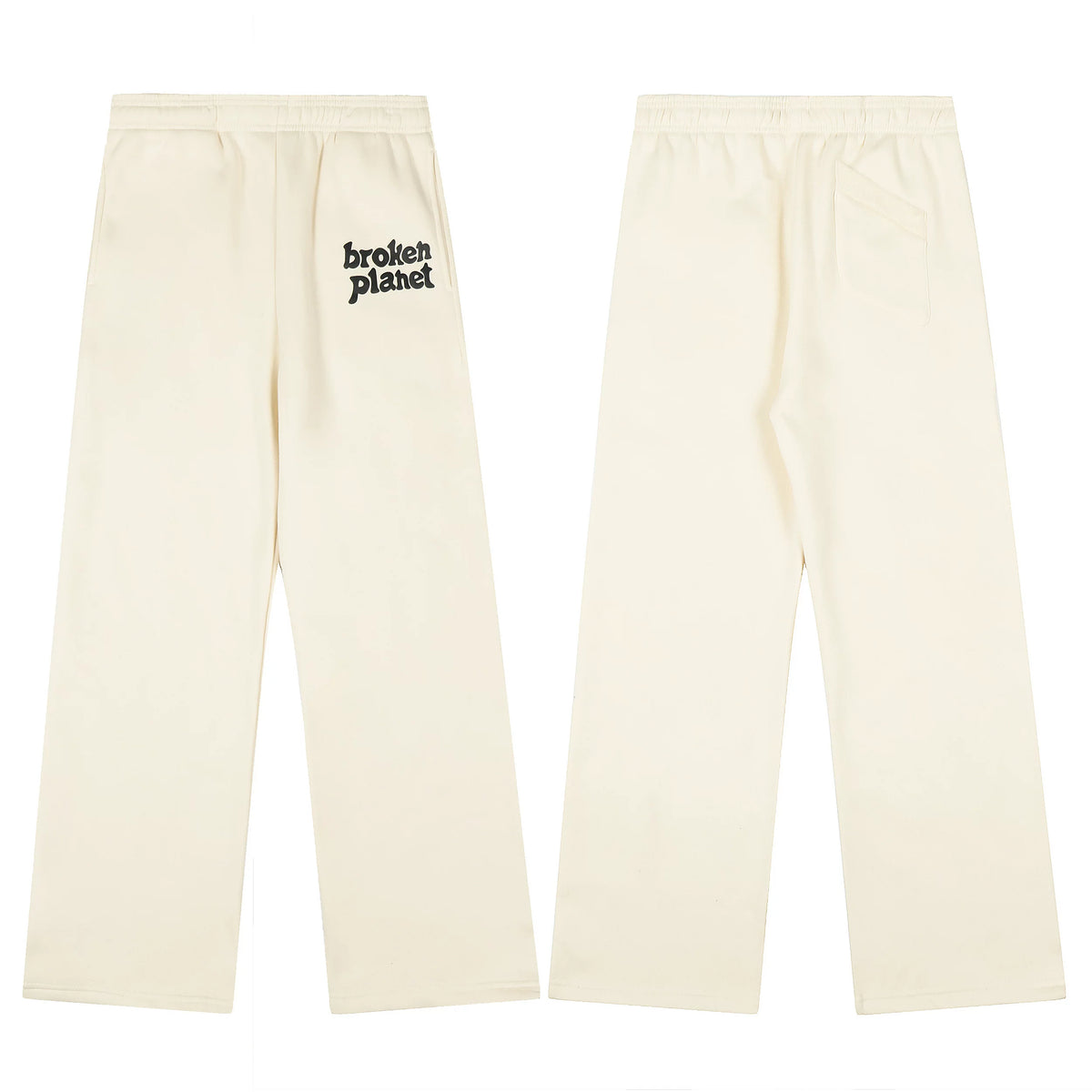 Broken Planet Foam Print Loose Fit Sweatpants - Cream White