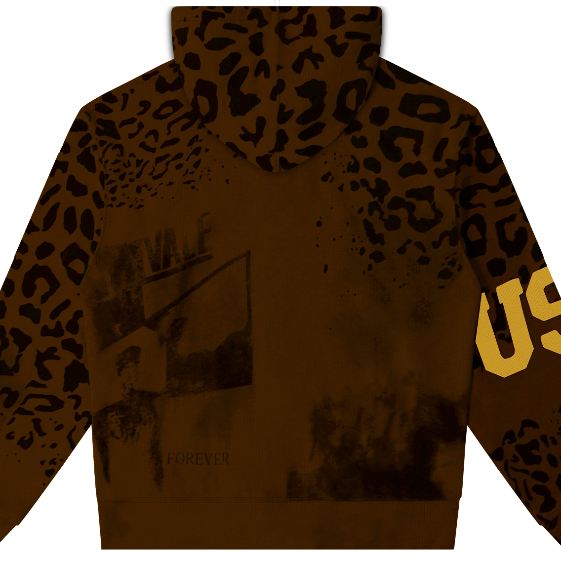 Vale Forever Cheetah Zip Up Hoodie Grey