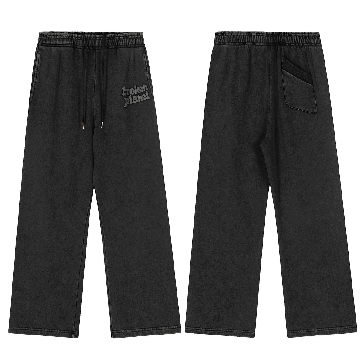 Broken Planet Foam Print Loose Fit Sweatpants - Washed Charcoal