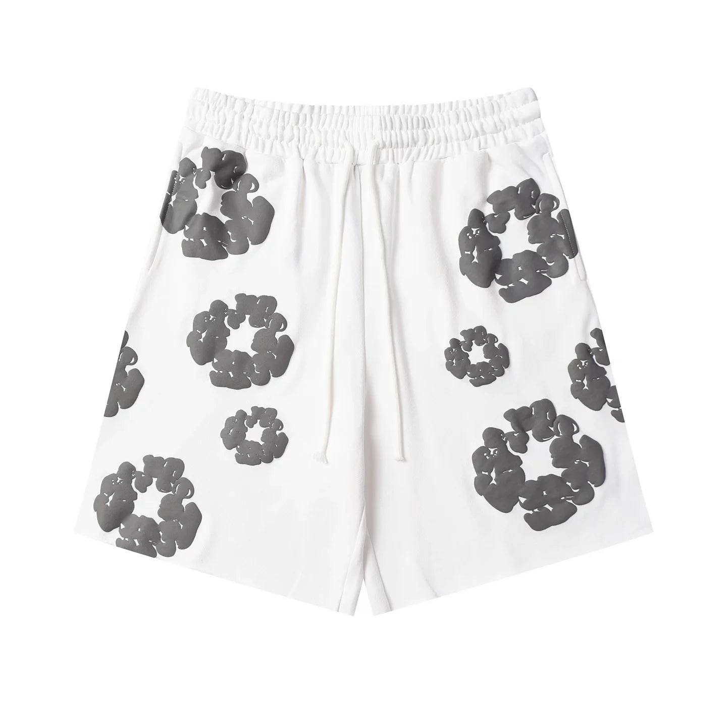 Denim Tears Cotton Wreath White Grey Unisex Sweat Shorts