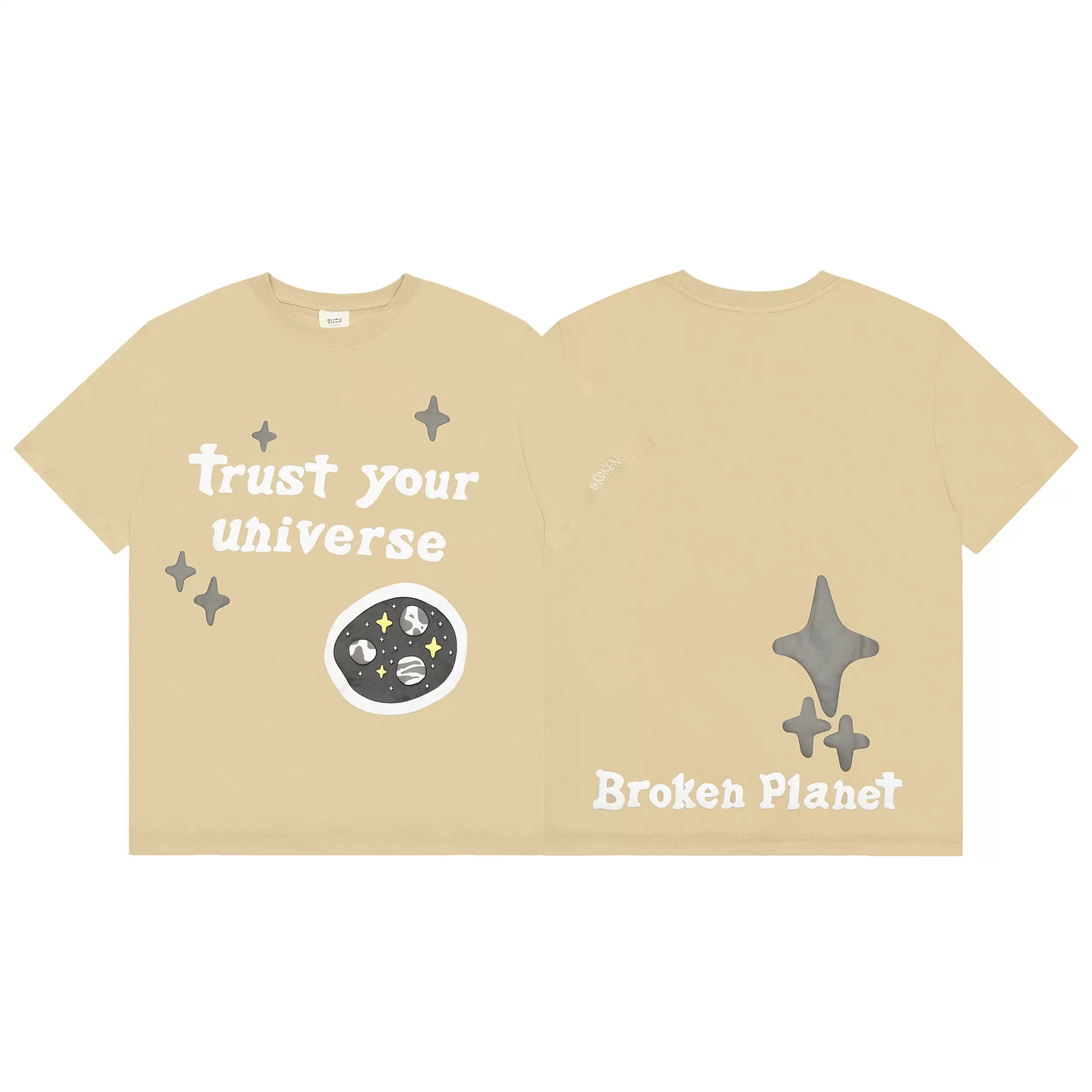 Broken Planet "Trust Your Universe" Graphic T-Shirt – Beige