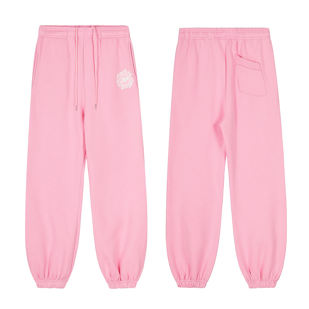 Broken Planet Sun Logo Cuffed Sweatpants -  Pink