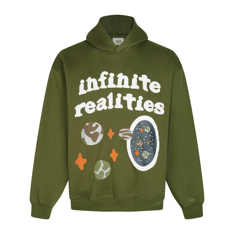 Broken Planet Infinite Realities Olive Green Hoodie