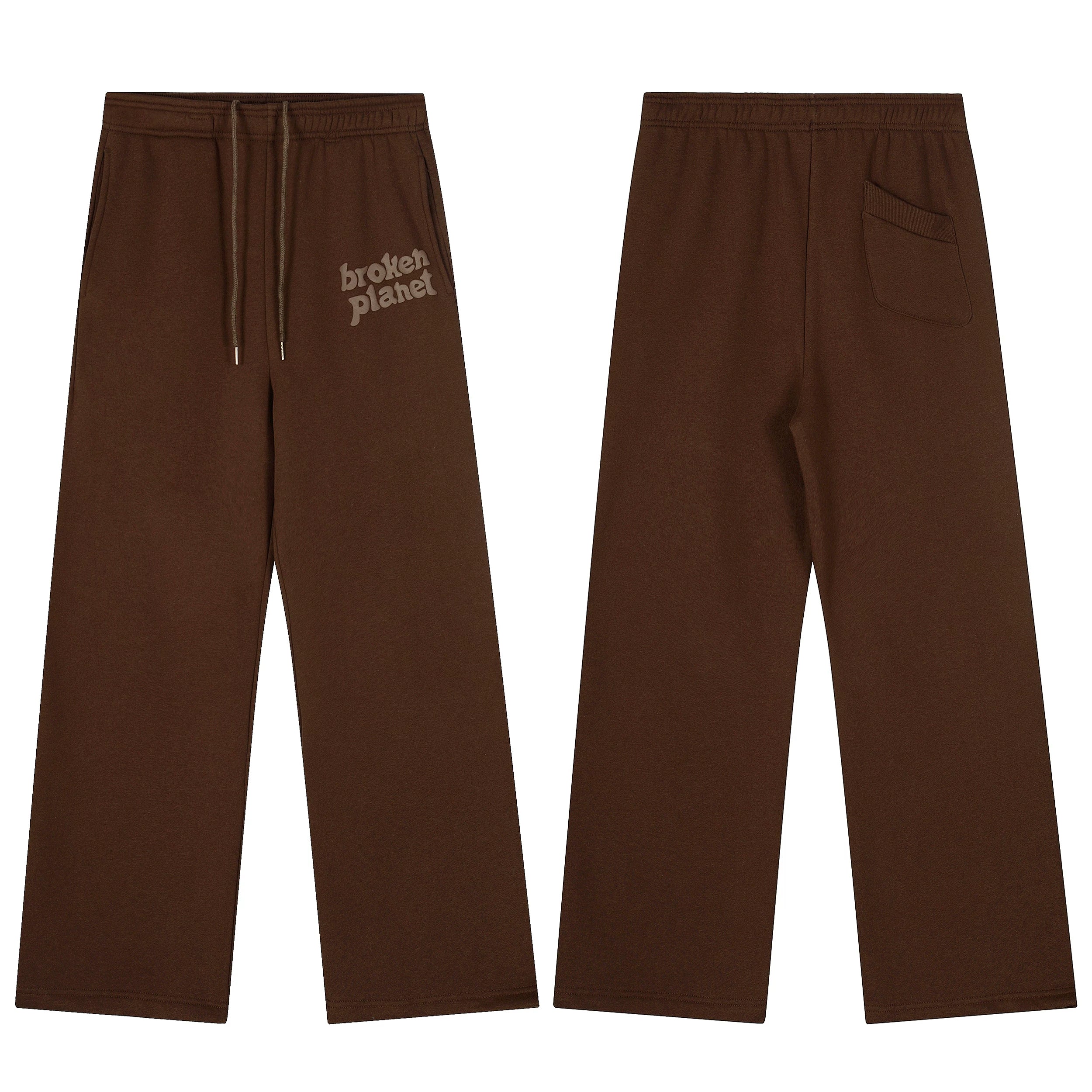 Broken Planet Foam Print Loose Fit Sweatpants - Brown