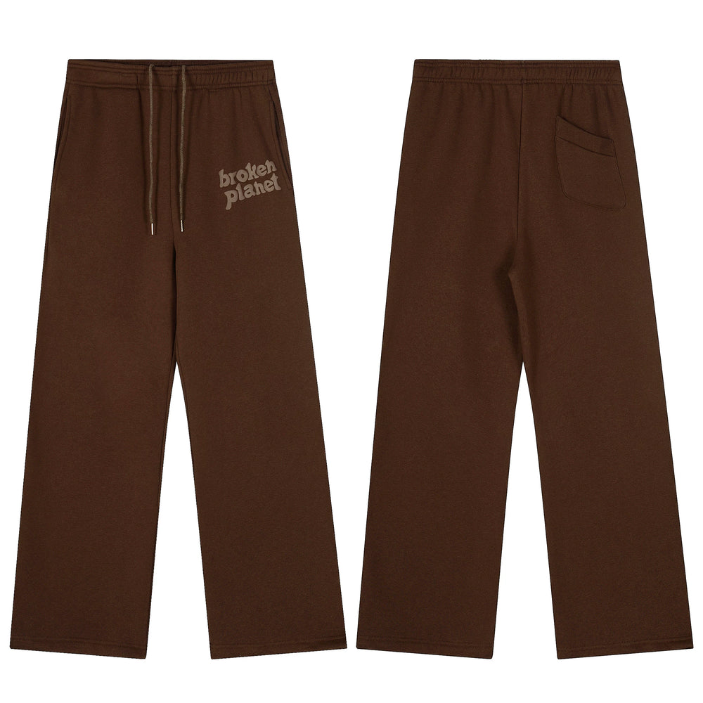 Broken Planet Foam Print Loose Fit Sweatpants - Brown