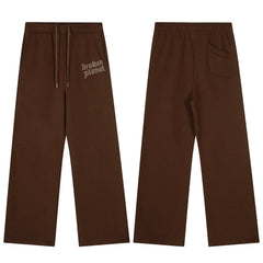 Broken Planet Foam Print Loose Fit Sweatpants - Brown