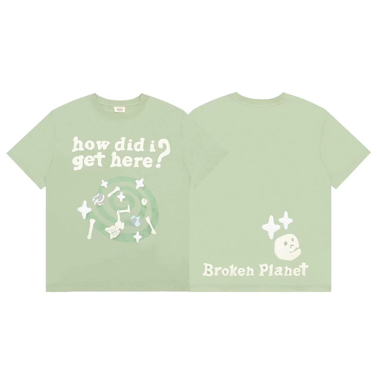 Broken Planet "How Did I Get Here?" Graphic T-Shirt – Sage Green