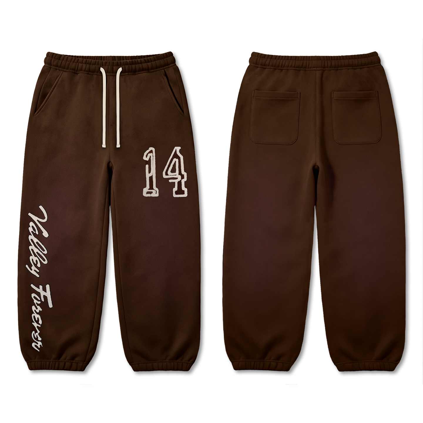 Vale Forever Brown Number 14 Printed Jogger Sweatpants