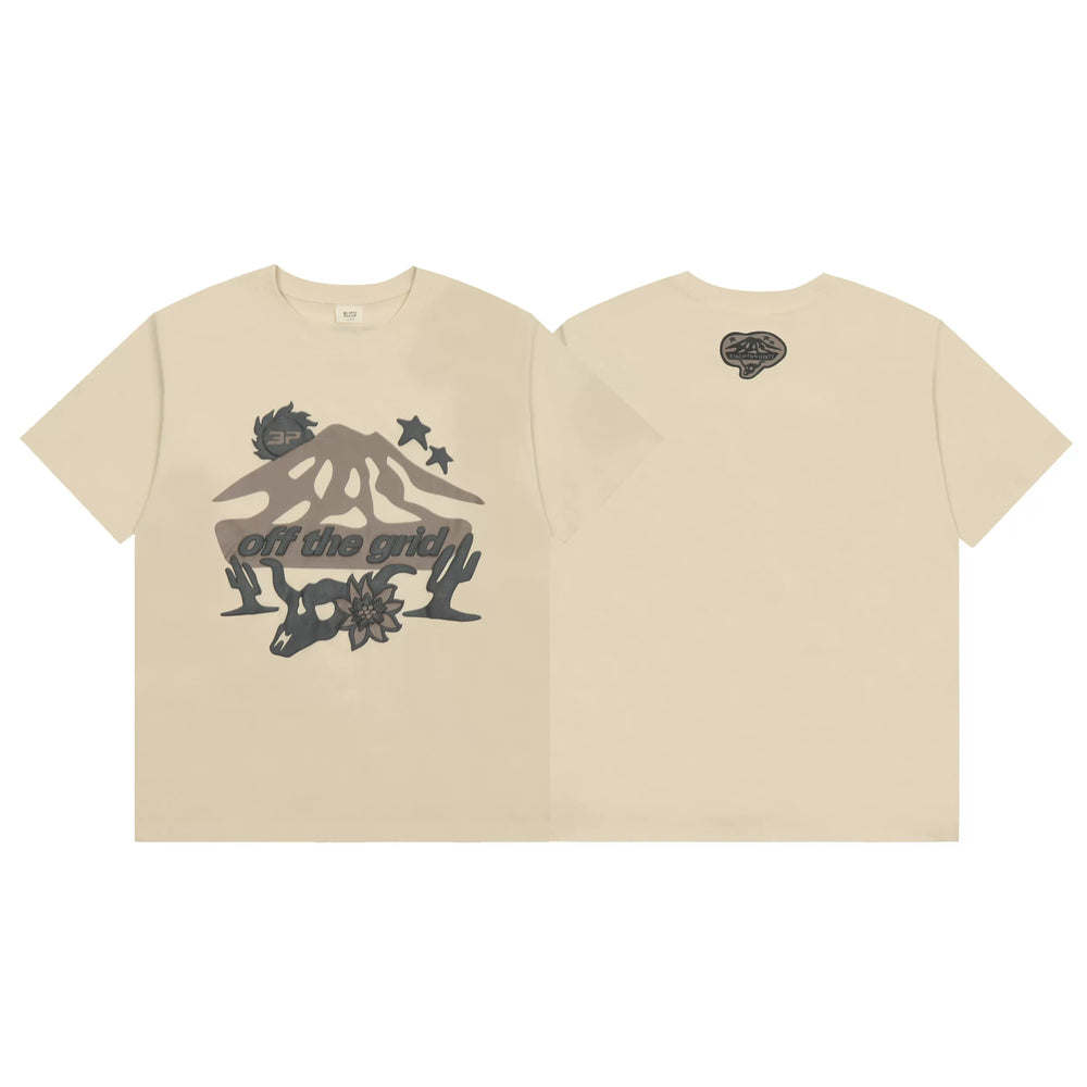 Broken Planet "Off The Grid" Graphic T-Shirt – Beige