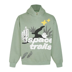 BROKEN PLANET SPACE TRAILS HOODIE SAGE GREEN