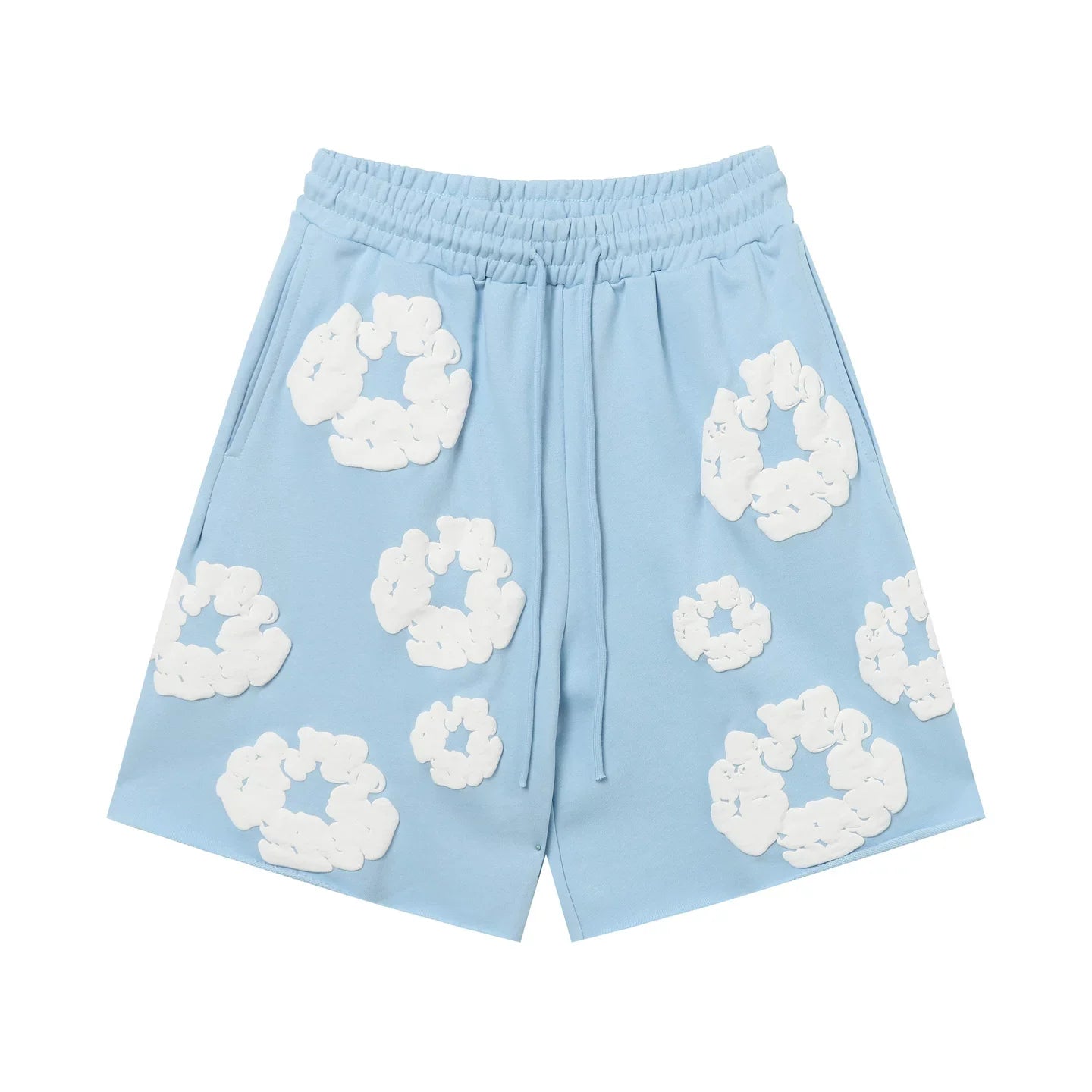 Denim Tears Cotton Wreath Light Blue Unisex Sweat Shorts