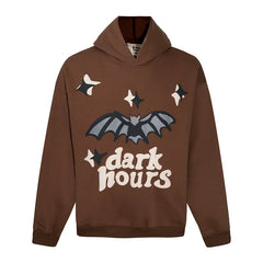 BROKEN PLANET DARK HOURS BAT HOODIE BROWN