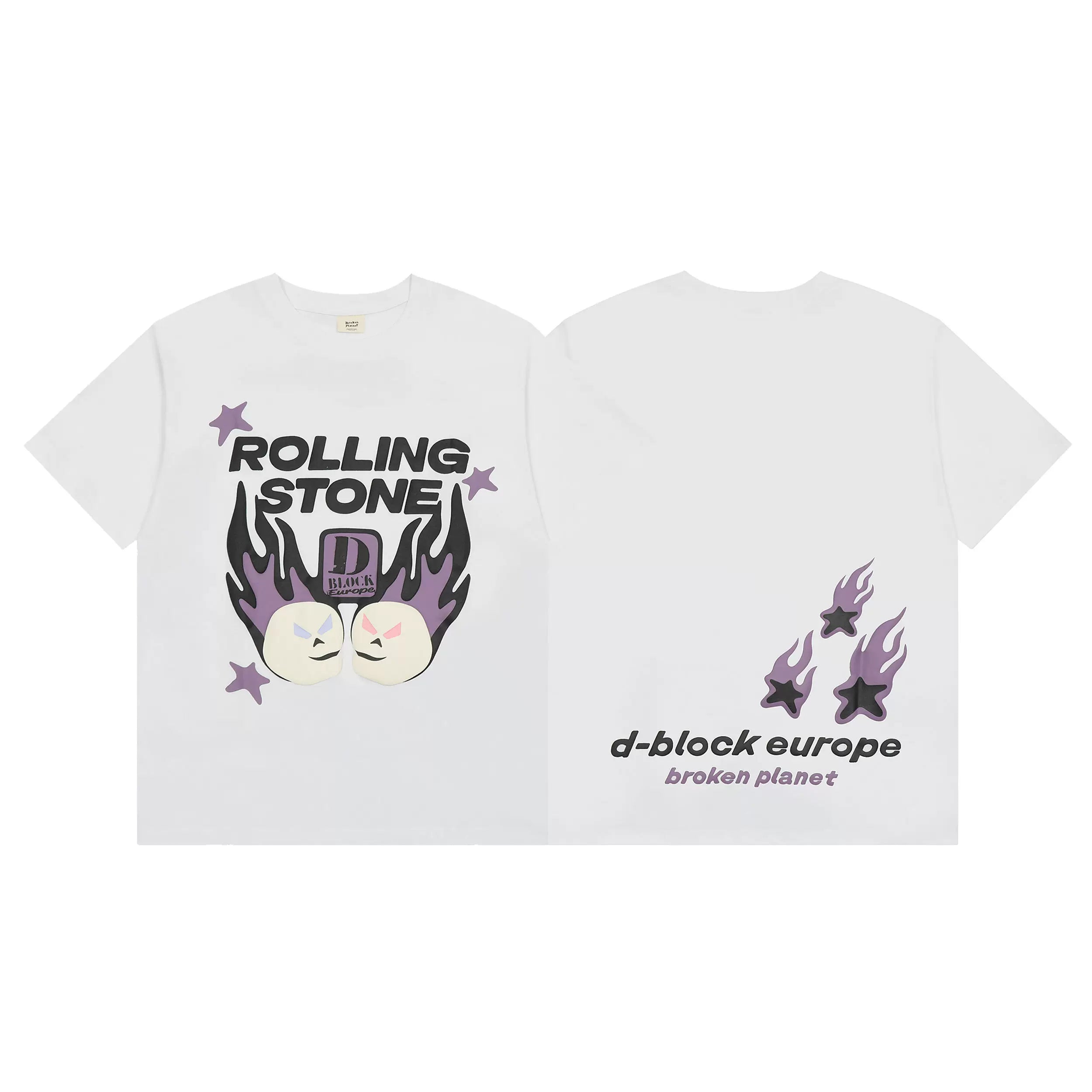 Broken Planet x D-Block Europe "Rolling Stone" Graphic T-Shirt – White