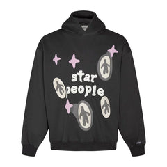 Broken Planet Star People Black Graphic Hoodie