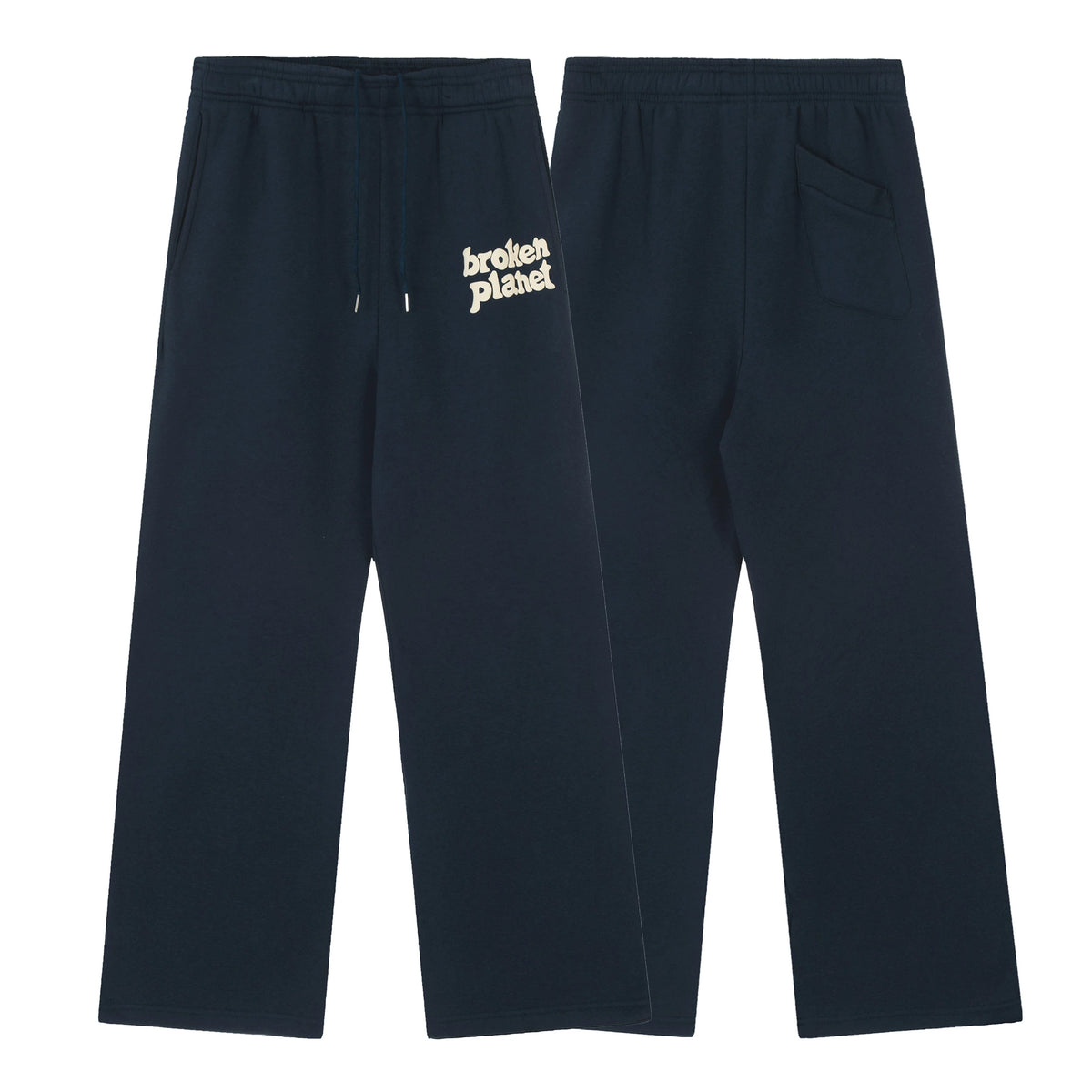 Broken Planet Foam Print Loose Fit Sweatpants - Navy Blue