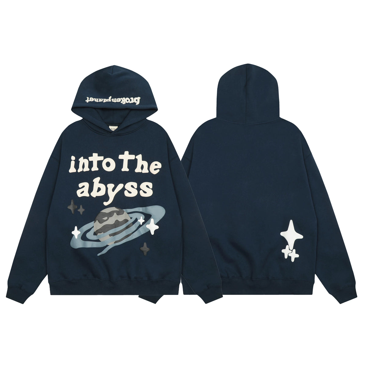 Broken Planet "Into The Abyss" Graphic Hoodie - Dark Navy