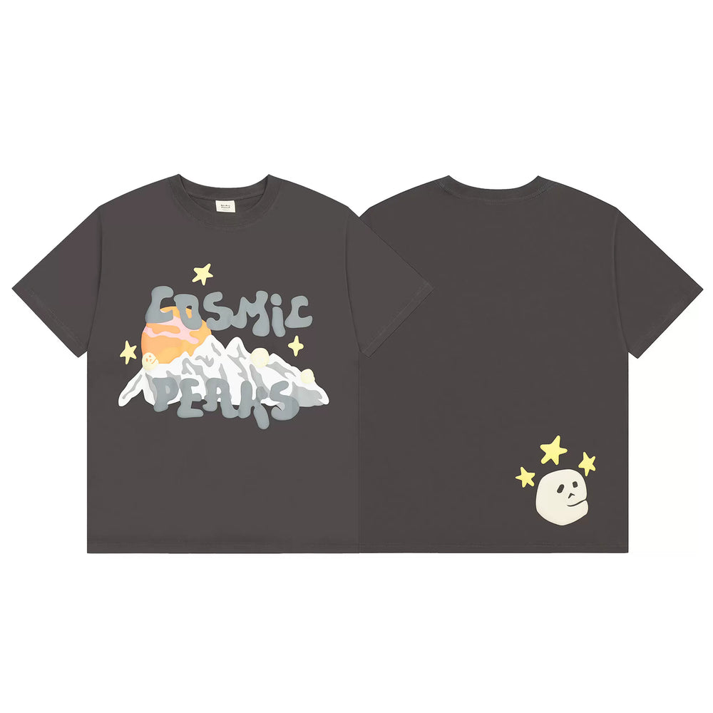 Broken Planet "Cosmic Peaks" Graphic T-Shirt – Dark Grey