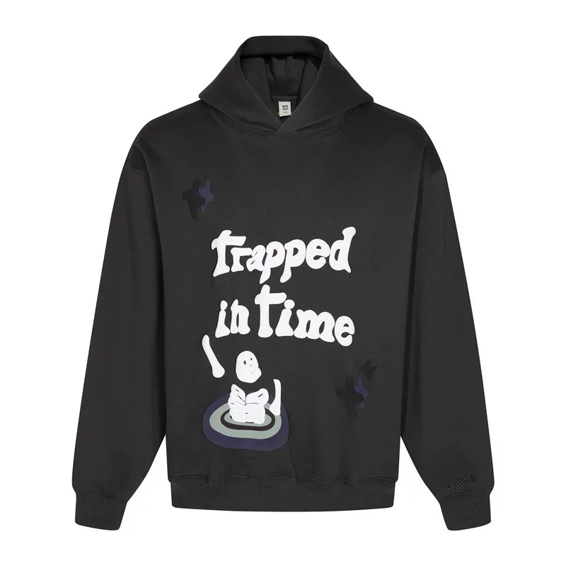 BROKEN PLANET TRAPPED IN TIME HOODIE BLACK