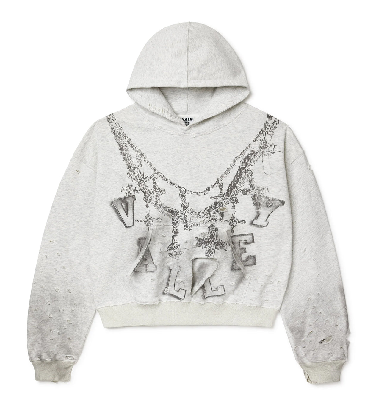 Vale Forever 1997 Chain Cross Vintage Washed Black Hoodie