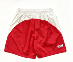 BROKEN PLANET GRAFFITI COLOR‑BLOCK NYLON SHORTS RED WHITE
